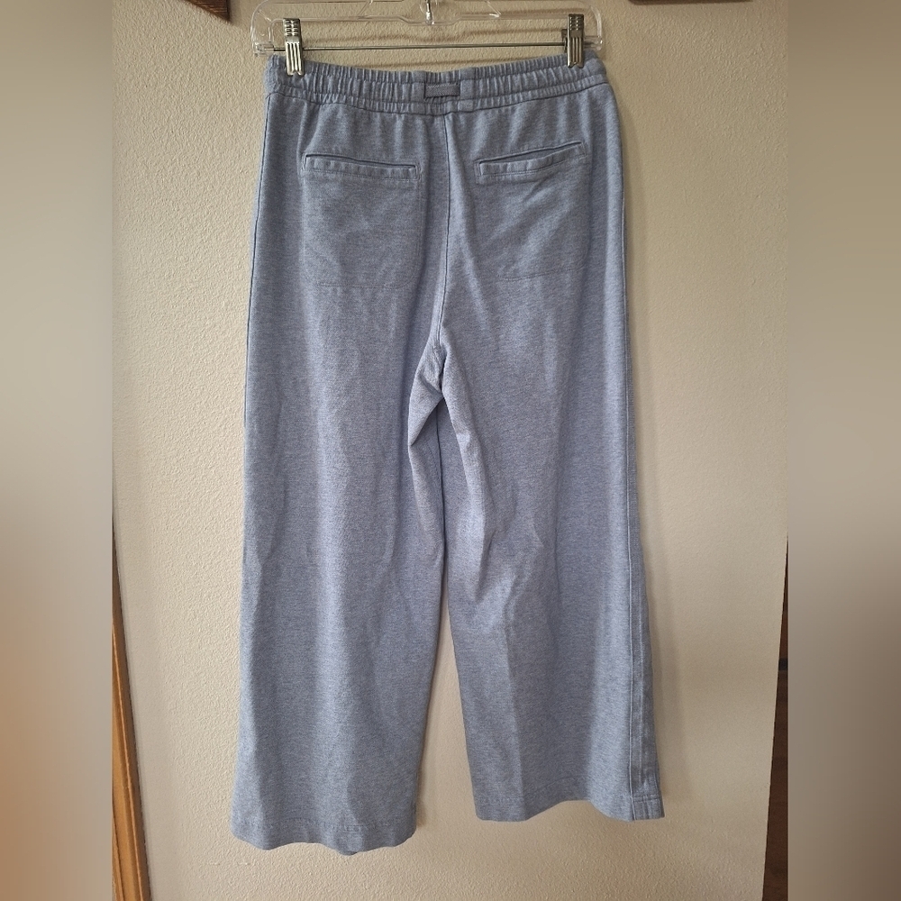 Athleta Womens Farallon Heathered Blue Wide Leg Crop Jogger Size 2 - Picture 8 of 9